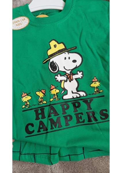 Is Berceste Yeşil Erkek Çocuk Kısa Kol Kare Şortlu Alt Üst Takım modelleri