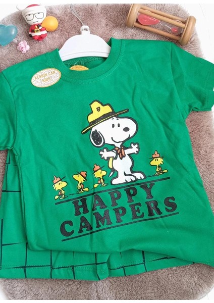 Is Berceste Yeşil Erkek Çocuk Kısa Kol Kare Şortlu Alt Üst Takım fırsatları