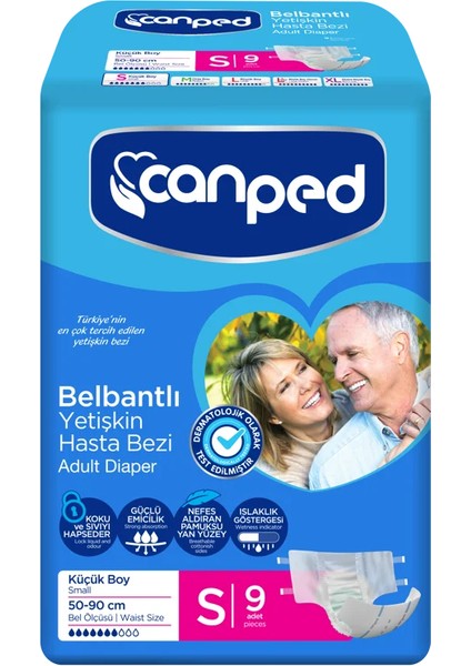 Belbantlı Hasta Bezi Small 9'lu