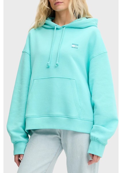 % 100 Pamuk Relaxed Fit Kapüşonlu Sweat Bayan Sweat DW0DW19414 L61