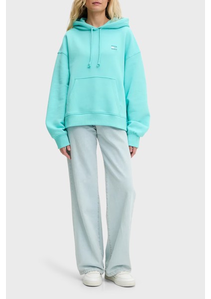 % 100 Pamuk Relaxed Fit Kapüşonlu Sweat Bayan Sweat DW0DW19414 L61 fiyatları