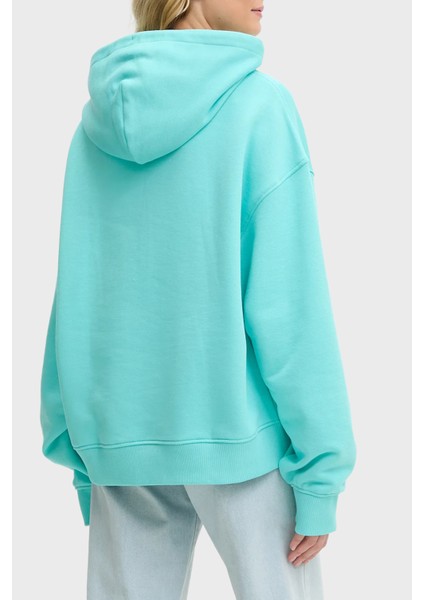 % 100 Pamuk Relaxed Fit Kapüşonlu Sweat Bayan Sweat DW0DW19414 L61 modelleri