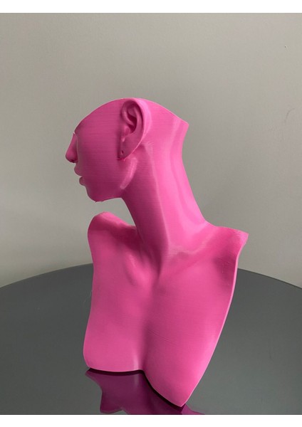 Pembe Dekoratif Takı Mankeni, 21 Cm, Kolye ve Küpe Sergileme Standı modelleri