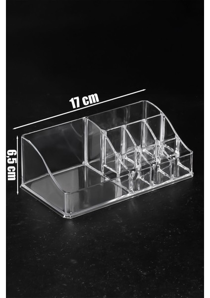 8 Bölmeli Şeffaf Makyaj Düzenleyici Organizer Beyaz modelleri