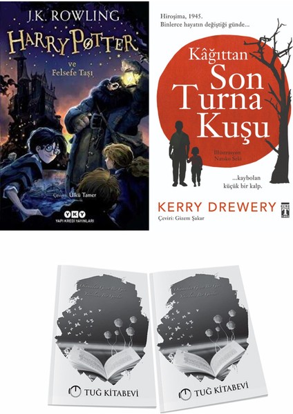 Harry Potter ve Felsefe Taşı ve Kağıttan Son Turna Kuşu + Hediyeli