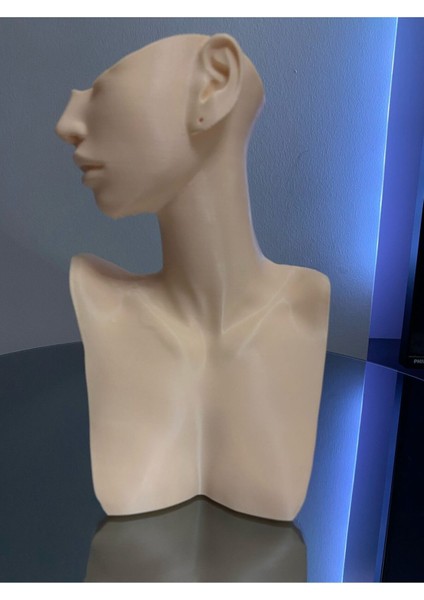 21 cm Ten Rengi Takı Standı, Kadın Figürlü Çok Renkli Organizer