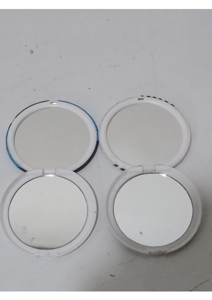 Şık Yuvarlak Emniyetli Çift Aynalı Mini Makyaj Aynası Beyaz modelleri