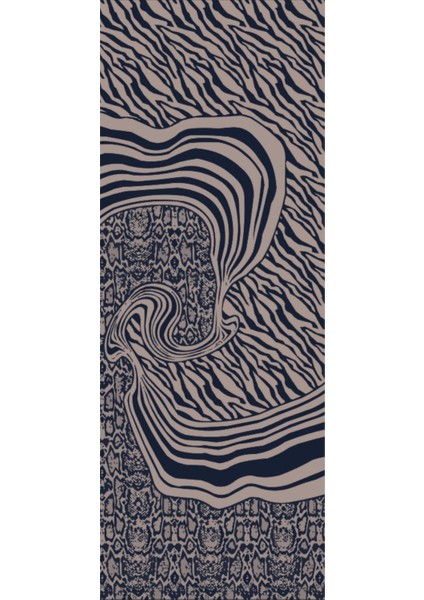 Riad Desen Çift Taraflı Şal Lacivert-Bej indirimleri