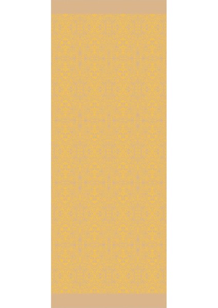 Morocco Desen Çift Taraflı Şal Vizon-Hardal