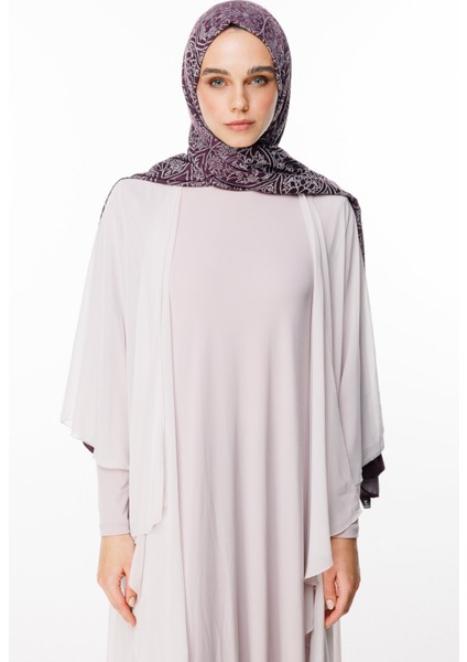 Morocco Desen Çift Taraflı Şal Mor-Gri modelleri