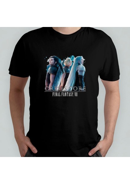 Final Fantasy Crisis Core %100 Pamuklu Bisiklet Yaka T-Shirt Model - 1