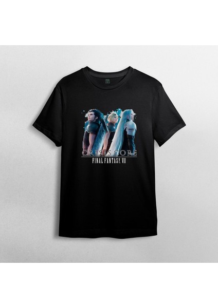 Final Fantasy Crisis Core %100 Pamuklu Bisiklet Yaka T-Shirt Model - 1 fiyatları