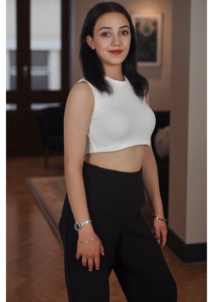 Beyaz Fitilli Crop Top Bluz fiyatları