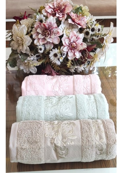 Süper Lüks Miss Bamboo 50X90CM. Ihraç Malı El&yüz 3'lü Havlu Seti %70 Bambu Lifi Içerir fırsatları