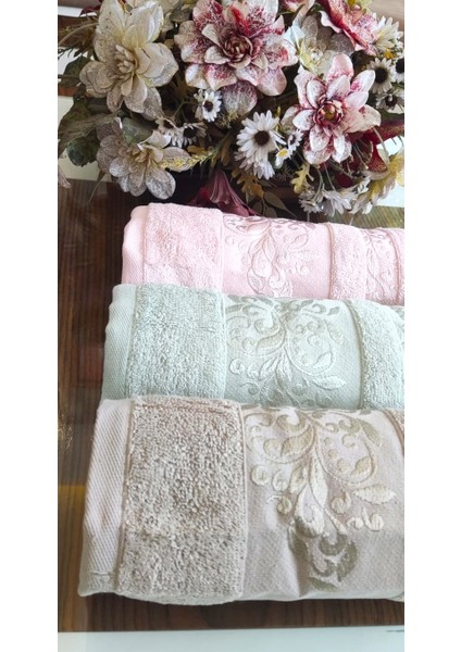 Süper Lüks Miss Bamboo 50X90CM. Ihraç Malı El&yüz 3'lü Havlu Seti %70 Bambu Lifi Içerir indirimleri