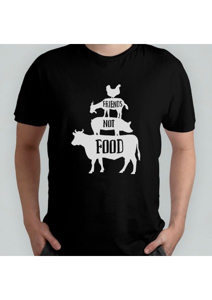 Vegan Vejetaryen Vegetarian %100 Pamuklu Bisiklet Yaka T-Shirt Model 10