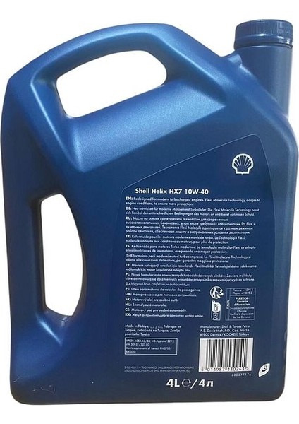 Helix Hx7 10W/40 4 Litre (Üretim 2024) fiyatları