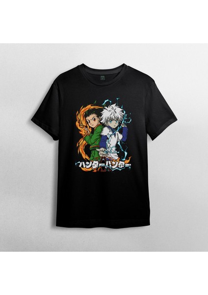 Hunter x Hunter Killua Gon %100 Pamuklu Bisiklet Yaka T-Shirt Model - 1 fiyatları