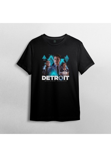 Detroit Become Human %100 Pamuklu Bisiklet Yaka T-Shirt Model 1 fiyatları