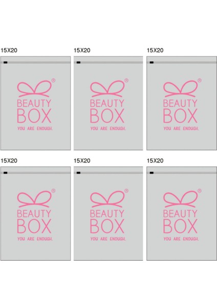 6'lı Şık Organizer Seti, 15X20CM, Kilitli, Saklama ve Taşıma Poşetleri