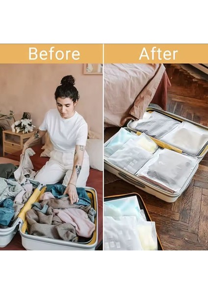 6'lı Şık Organizer Seti, 15X20CM, Kilitli, Saklama ve Taşıma Poşetleri modelleri