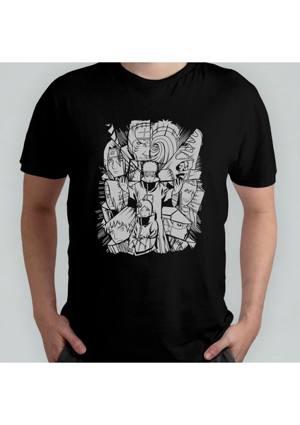 Naruto %100 Pamuklu Bisiklet Yaka T-Shirt Model - 4