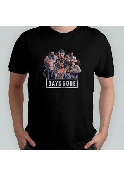 Days Gone %100 Pamuklu Bisiklet Yaka T-Shirt Model 2