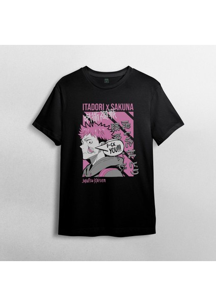 Jujutsu Kaisen Itadori Vs Sakuna %100 Pamuklu Bisiklet Yaka T-Shirt Model - 1 fiyatları