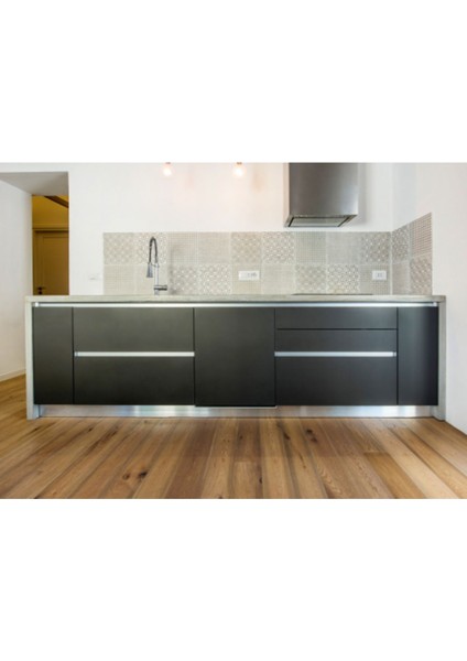 30X30 cm Kendinden Yapışkanlı Pvc Karo, Mutfak Arası, 4'lü, Renkli, 0,36 M²