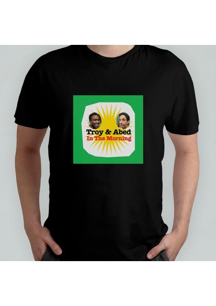 Troy And Abed In The Morning - Community %100 Pamuklu Bisiklet Yaka T-Shirt Model - 4