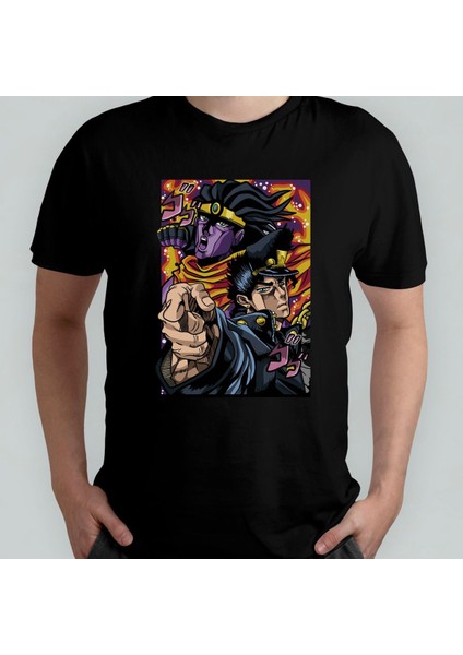 Jojo's Bizarre Adventure Unisex %100 Pamuklu Bisiklet Yaka T-Shirt Model 7