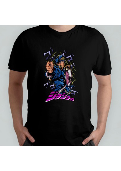 Jojo's Bizarre Adventure %100 Pamuklu Bisiklet Yaka T-Shirt Model - 1