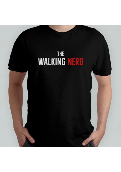 The Walking Nerd - Geek %100 Pamuklu Bisiklet Yaka T-Shirt Model 1