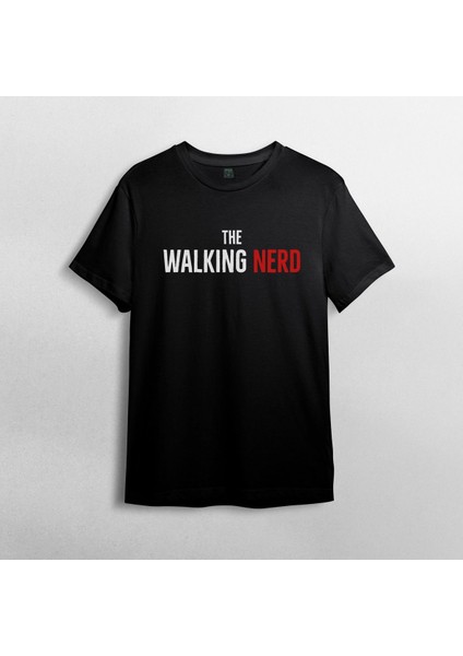 The Walking Nerd - Geek %100 Pamuklu Bisiklet Yaka T-Shirt Model 1 fiyatları