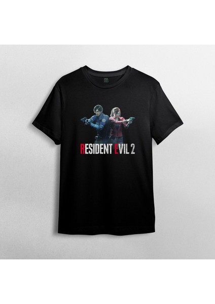 Resident Evil 2 %100 Pamuklu Bisiklet Yaka T-Shirt Model 1 fiyatları
