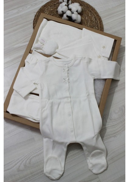 Barbosa Cute Rabbit Nakışlı 10'lu Yenidoğan Kız Bebek Hastane Çıkışı (56-62CM) ZK1474 Yeni Sezon 2025 fırsatları