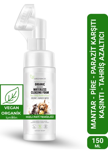 Pati Köpük 150 ml | Kuru Şampuan | Tüy Dökme Karşıtı Pire Kene Parazit Uzaklaştırıcı | Kedi Köpek