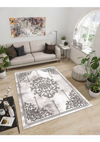 Işıltı Koleksiyonu MODEL13 Süngerli Dijital Baskılı Saçaksız Mutfak Halısı Yolluk