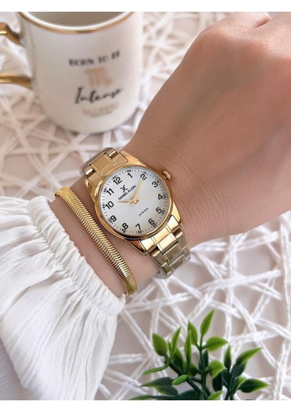 Çelik Kordon 3 Atm Suya Dayanıklı Özel Tasarım Kadın Kol Saat+Bileklik VS.BLKT.0477 fiyatları