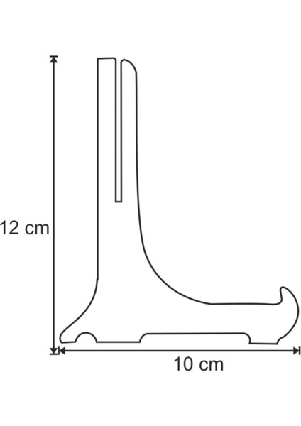 Şeffaf 12 cm Teşhir Ayağı Stand, No.2, Kullanışlı ve Şık Tasarım, 1 Adet