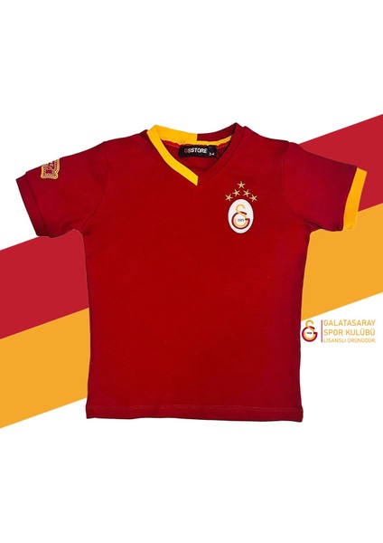 Orijinal Lisanslı 5 Yıldızlı Kırmızı Basic Çocuk T-Shirt