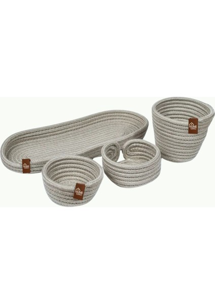 Şık 4'lü Makyaj ve Takı Düzenleyici Set, Estetik Hasır Tasarım, Ofis ve Seyahat Uyumlu fiyatları