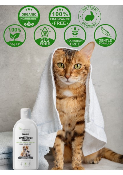 Hipoalerjenik Şampuan 200 ml | Tüy Dökülme | Parazit Pire Mantar Uzaklaştırıcı | Kedi Köpek fırsatları