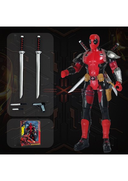 Çocuk Erkek Avengers Demir Örümcek Adam Venom Kara Panter Thanos Figürü Aydınlatma Figürü (Yurt Dışından)