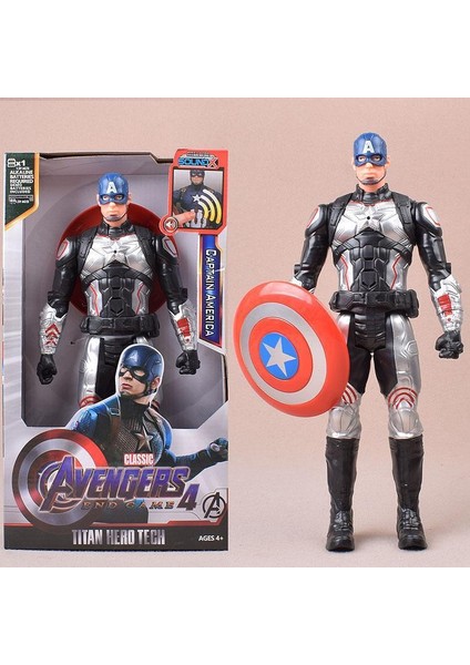 Çocuk Erkek Avengers Demir Örümcek Adam Venom Kara Panter Thanos Figürü Aydınlatma Figürü (Yurt Dışından)