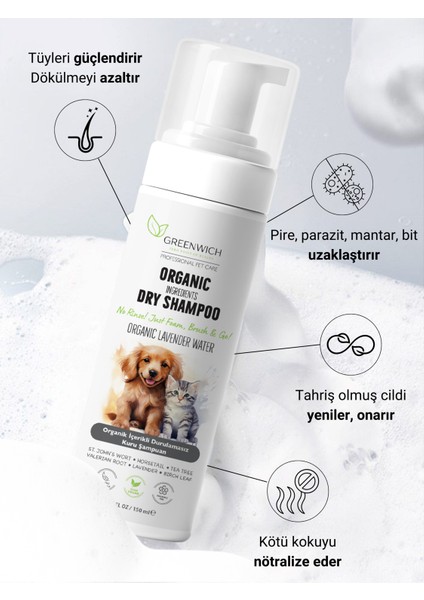 Kuru Şampuan 150 ml | Tüy Dökülme | Parazit Bit Pire Mantar Uzaklaştırıcı | Kedi Köpek fiyatları