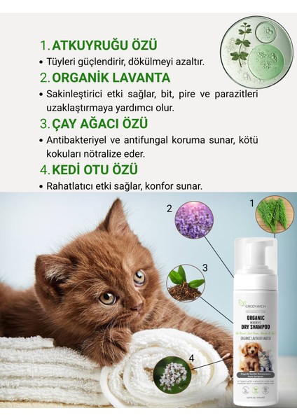 Kuru Şampuan 150 ml | Tüy Dökülme | Parazit Bit Pire Mantar Uzaklaştırıcı | Kedi Köpek modelleri
