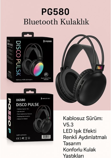Rgb LED Işıklı Bluetooth 5.3 Oyuncu Kulaklığı – Mikro Sd, Dahili Mikrofon, Extra Bass indirimleri