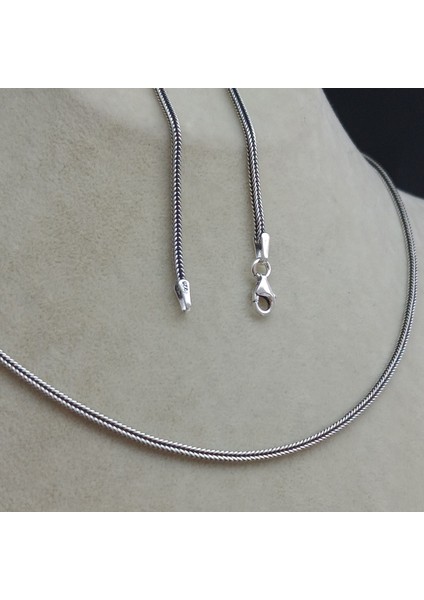 925 Ayar Gümüş Tilki Kuyruğu Model Erkek Kolye 1.6 Mm,gümüş Kolye