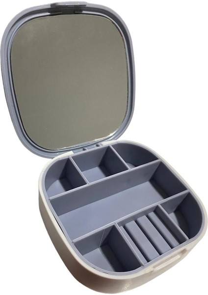 Beyaz Mini Taşınabilir Takı ve Ruj Kutusu, Şık ve Kullanışlı Tasarım modelleri